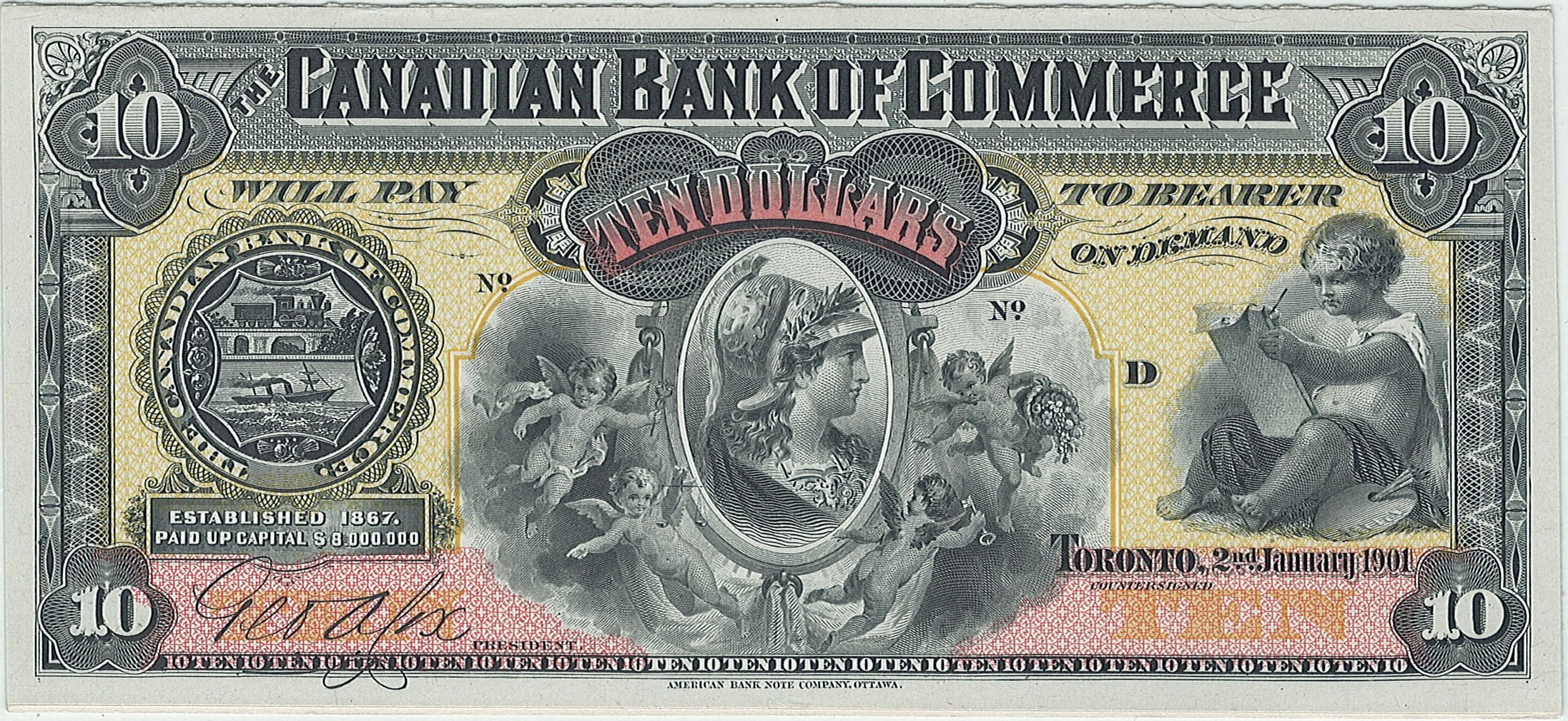 Canadian Bank of Commerce, 10$, Канада, 1901 г.